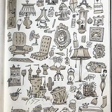 Objetos. Drawing, Traditional illustration, and Children's Illustration project by Ed Vill - 06.19.2019