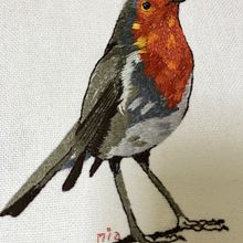 Mi petirojo bello. Un proyecto de Bordado de malui1967 - 24.06.2019