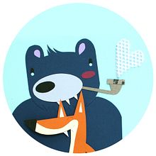 Oso y Zorra. Un proyecto de Ilustración tradicional y Papercraft de Aida Alonso - 21.06.2019
