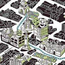 Mapa CDMX para ReUrbano. Een project van  Ontwerp, Traditionele illustratie y Digitale illustratie van Raúl González - 01.02.2019