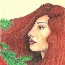 Chica pelirroja. Portrait Drawing project by Esther Amorós - 06.23.2019