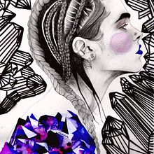 Blue. Bordado, Desenho a lápis e Ilustração tradicional projeto de Nicole Lopez - 23.06.2019