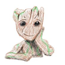 Groot. Drawing project by Francisco Javier Saorín - 06.23.2019