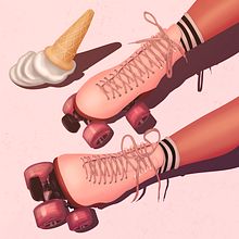Falling into Summer. Traditional illustration, and Digital Illustration project by Alendro Estudio - 08.16.2018