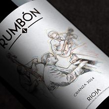 Rumbón label design. Art Direction, Graphic Design, Traditional illustration, and Packaging project by fungels - 06.24.2019