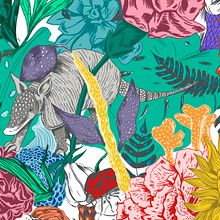 Trópico wallpaper. Un projet de Dessin, Direction artistique, Design , Design d'intérieur, Illustration traditionnelle et Illustration numérique de Carolina Jiménez Domínguez - 26.06.2019