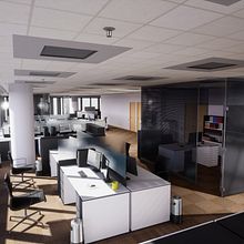 OFICINES_INT. Un proyecto de Arquitectura digital y Arquitectura interior de Alex Moya Cardona - 27.06.2019
