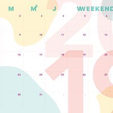CALENDARIOS. Graphic Design project by Patricia Gil - 06.28.2019