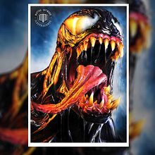 Venom - Ilustraciòn. Drawing, Pencil Drawing, Artistic Drawing, Portrait Drawing, Realistic Drawing, Traditional illustration, and Digital Illustration project by Mariano Mattos - 06.30.2019