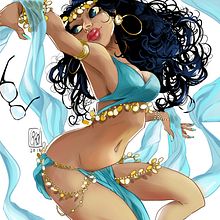 Danza del vientre (con gafas). Un progetto di Fumetto, Arte concettuale e Character design di Josep Giró - 20.06.2019