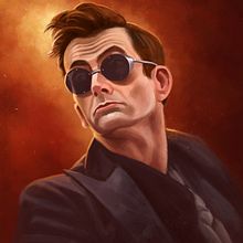 Good Omens - Crowley. Projekt z dziedziny Portret, R, sunek realist i czn użytkownika Rubén Megido - 01.07.2019