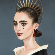 Lily Collins  . % Sara Meseguer Solano tarafından hazırlanan Geleneksel illüstras, on, Dijital İllüstras, Ve on projesi - 05.09.2018