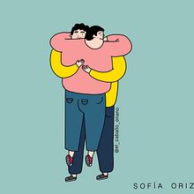 Abrazo. Drawing, Traditional illustration, and Digital Illustration project by Sofia Orizaga Flores - 07.16.2018