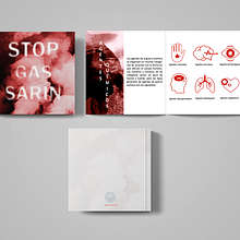 Gas Sarín ( folleto informativo). Un proyecto de Diseño gráfico, Creatividad, Ilustración vectorial y Publicidad de Diana Paullet Chumpitaz - 03.07.2019