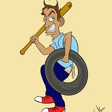 Estudiante preparando la tarea. Digital Illustration project by ANDRES SOLIS DELGADO - 06.30.2019
