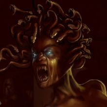 Medusa"Mythology Hellas Conquest". Un projet de Conception de personnages, Scénographie et Illustration numérique de Jesús Romero García - 04.07.2019