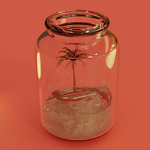 Shipwreck in a bottle. 3D, Art Direction, and 3D Modeling project by Joseph Vitale - 07.05.2019