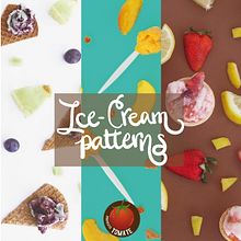 Ice-Cream Patterns. Un projet de Br, ing et identité, Photographie de produits , et Création de motifs de Gisela Eblagon - 08.11.2019