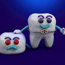 Diente :) . Un proyecto de 3D, Diseño de personajes y Diseño de personajes 3D de Ander Sánchez - 18.09.2018