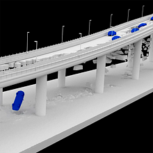 Colapso de puente sobre agua. Un proyecto de 3D, Postproducción audiovisual y VFX de Juan Cubero Armendariz - 06.07.2019
