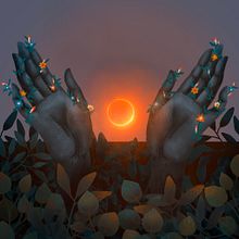 Eclipse. Traditional illustration project by Valeria Araya - 07.07.2019