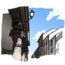 Calle Mayor Ein Projekt aus dem Bereich Traditionelle Illustration von Chema G. Baena Art - 09.07.2019