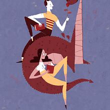 Poster Sant Jordi para la Generalitat de Catalunya. Traditional illustration project by Albert Pinilla Ilustrador - 07.09.2019