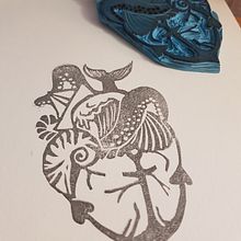 Carvado de sellos. Creativit project by Steff - 07.11.2019