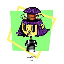 Spacehead. Traditional illustration project by Meg HG - 07.11.2019