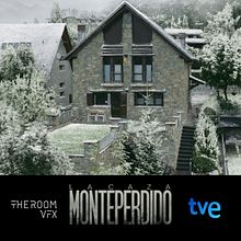 Matte Painting. Simulación de nieve para escena en la serie "La caza. Monteperdido" de TVE.. Un proyecto de Cine, vídeo, televisión, Dibujo realista, Postproducción audiovisual y Retoque fotográfico de VILCHESSAN Alejandra Ortiz - 11.07.2019