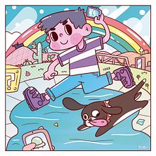 Portada para el mes de Julio 2019 Periódico Entretodos. Un proyecto de Ilustración tradicional, Ilustración digital e Ilustración infantil de Andrés Ávila - 01.07.2019