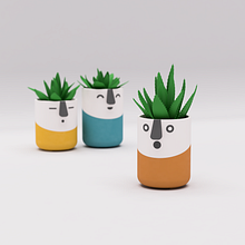 Happy Planter Collection. Modelagem 3D projeto de Agustín Arroyo - 12.07.2019