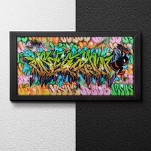 Lienzo Marcos Segan graffiti. Traditional illustration, Acr, lic Painting, T, pograph, Graphic Design, and Photographic Composition project by Marcos López Ruiz - 01.15.2021