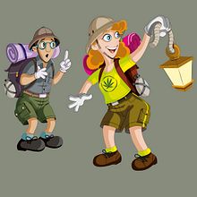 Jane y Tom Exploradores,Mi Proyecto del curso: Introducción a la creación de personajes estilo cartoon. Drawing, Character Design, Traditional illustration, and Vector Illustration project by Francisco Javier Llobregat Garcia - 07.12.2019