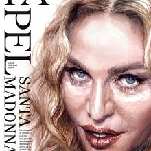 Madonna (El Mundo). Een project van  Tekening,  Artistieke tekening,  Portrettekening, Realistische tekening, Traditionele illustratie y Aquarelschilderen van Carlos Rodríguez Casado - 17.07.2019