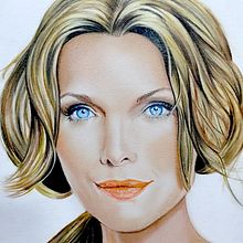 Mi Proyecto del curso:  Retrato realista con lápices de colores PROCESO MICHELLE PFEIFFER. Pencil Drawing, Drawing, Portrait Drawing, and Realistic Drawing project by Alvaro Javier Abad Sanz - 01.12.2021
