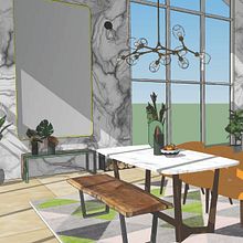 NEW LUXURY KITCHEN. Architecture, Digital Architecture, Interior Architecture, Creativit, Design, and Traditional illustration project by Miguel García - 07.15.2019