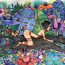 La Pantera. Projekt z dziedziny Kreat, wność,  R, sunek, Trad, c, jna ilustracja,  Malarstwo i Malowanie akwarelą użytkownika Stephanie Castro - 15.07.2019