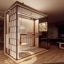 Diseño de Stand para productos cerámicos. Un progetto di Animazione 3D, Architettura, Br, ing, Br, identit e Interior design di Diego Guncay - 16.07.2019