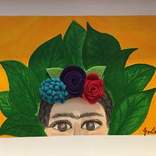 Frida Kahlo "Nací para ser real, no perfecta". Collage, Drawing, and Portrait Drawing project by Vanessa Cabrera - 07.16.2019