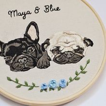 Retratos Maya & Blue . Un proyecto de Bordado de Valentina Castillo - 17.07.2019
