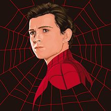 Spider-man Holland. Projekt z dziedziny  Kino, Komiks,  R, sunek, Portret, Trad, c, jna ilustracja, Ilustracja c i frowa użytkownika Carlos Rex Estrada - 17.07.2019