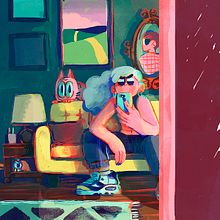 #selfies. Traditional illustration, and Digital Illustration project by Rut Pedreño Criado - 07.18.2019