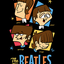 Here they are-The Fabulous BEATLES!. Un progetto di Illustrazione digitale, Illustrazione infantile e Illustrazione vettoriale di Ed Vill - 19.07.2019