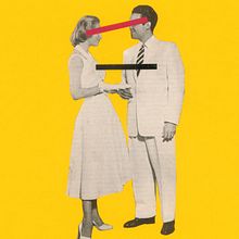 Tinder analógico. Traditional illustration, and Collage project by mazo - 07.19.2019