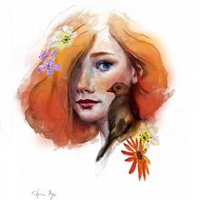 Mi Proyecto del curso: Retrato ilustrado en acuarela. Projekt z dziedziny Trad, c i jna ilustracja użytkownika Carmen Rey - 19.07.2019