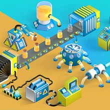 Atomic juice mini machine. Un proyecto de 3D, Animación 2D y Diseño de juguetes de johan andres florez gaviria - 19.07.2019