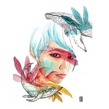 Mi Proyecto del curso: Retrato ilustrado en acuarela. Un proyecto de Ilustración tradicional e Ilustración digital de Sofía Soto - 19.07.2019