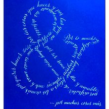 Proyecto 1: Ampersand blanco sobre azul. Projekt z dziedziny  Kaligrafia użytkownika Jose Bermejo - 19.08.2019