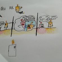 la buena vela y la mala vela. Comic project by Nicolás Urquieta Gallardo - 07.21.2019